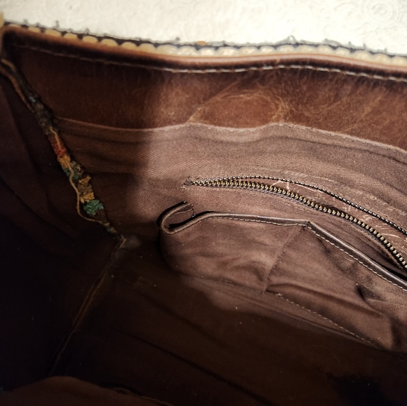 STS Ranchwear Brown Tote with Southwestern Pattern - Picture 4 of 5